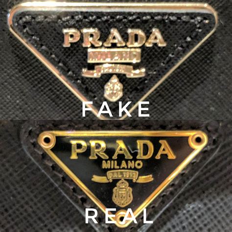 how can you tell a real prada from a fake|authentic prada logo.